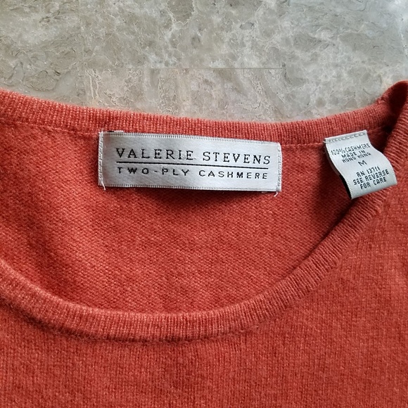Valerie Stevens Burnt Orange Cashmere Sweater M - Picture 3 of 3